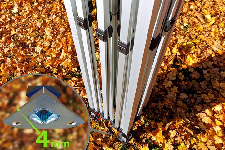 vrtna sjenica sklopiva otvorena 3x3m